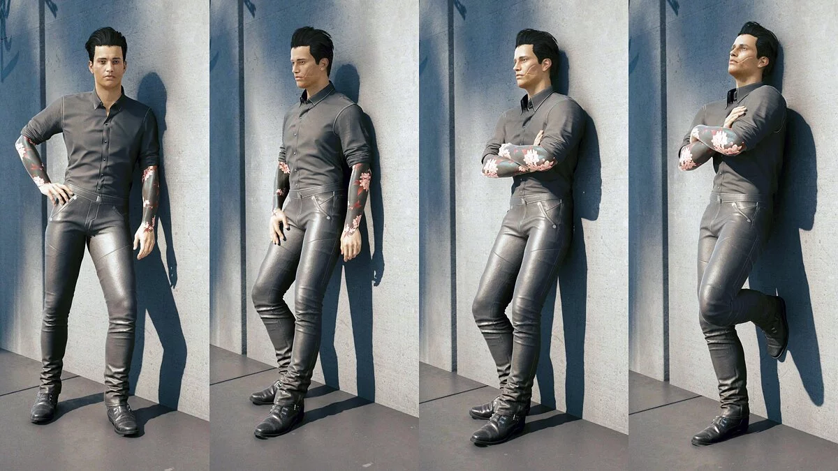 Cyberpunk 2077 — Набор мужских поз для фоторежима