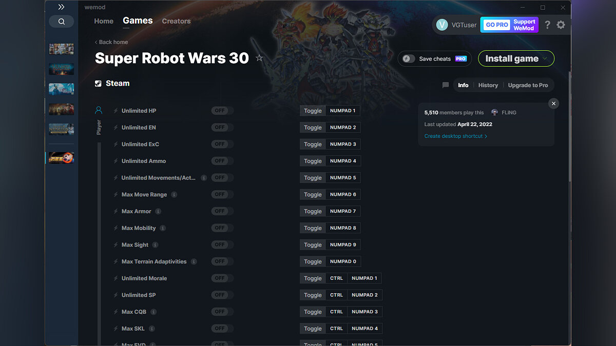 Super Robot Wars 30 — Трейнер (+33) от 22.04.2022 [WeMod]