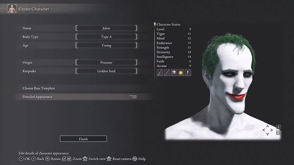 Elden Ring — Джокер - предустановка мужского персонажа