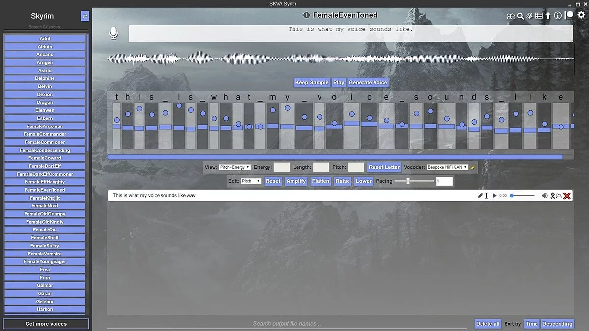 Elder Scrolls 5: Skyrim Special Edition — xVASynth 2 - SKVA Synth - инструмент для озвучки