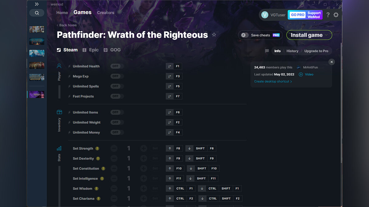 Pathfinder: Wrath of the Righteous — Трейнер (+18) от 02.05.2022 [WeMod]