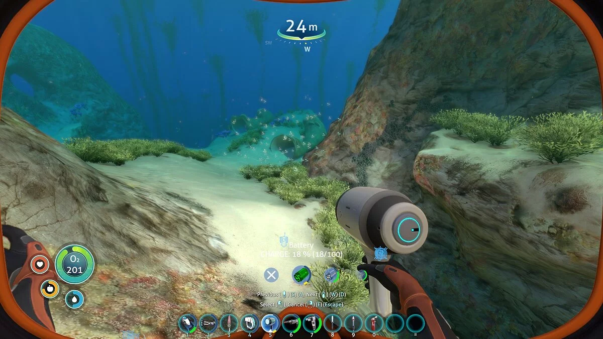 Subnautica — Индикатор заряда батареи