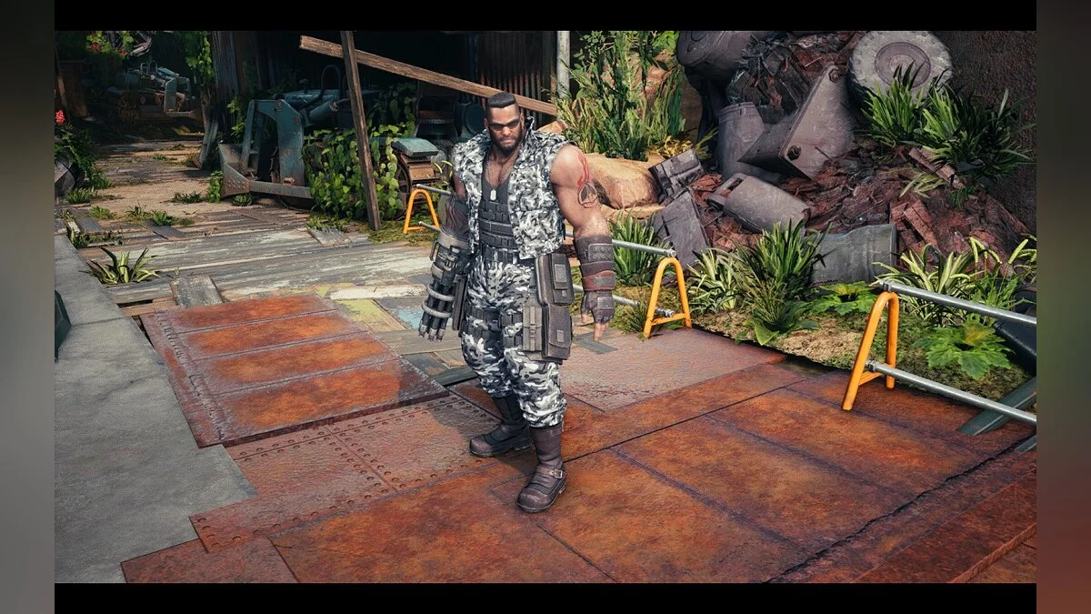 Final Fantasy VII Remake — Баррет в камуфляже