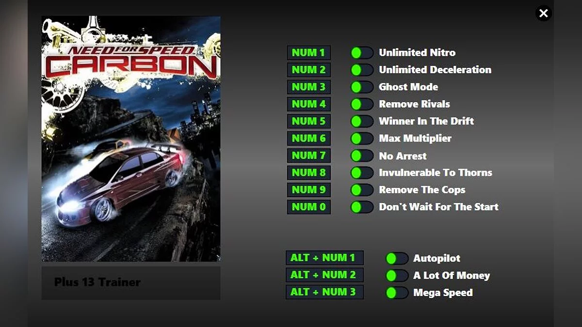Need for Speed Carbon — Трейнер (+13) от 07.05.2022