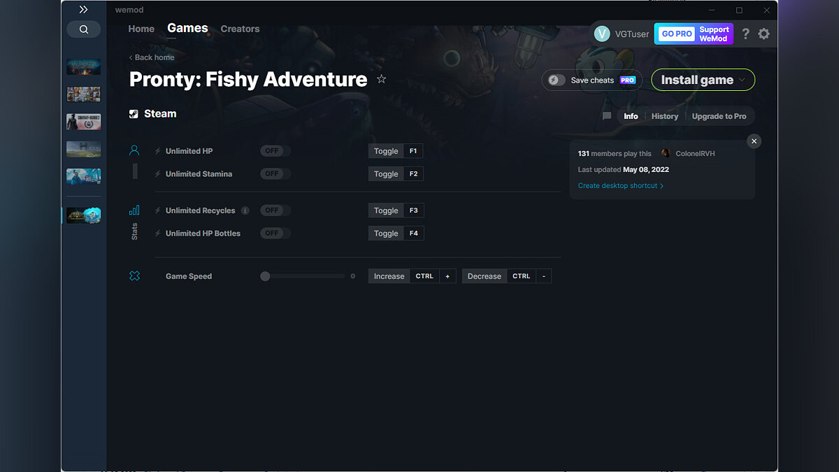 Pronty: Fishy Adventure — Трейнер (+5) от 08.05.2022 [WeMod]
