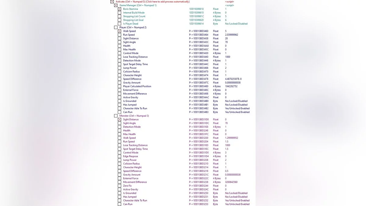 Таблица для Cheat Engine [UPD: 10.05.2022]