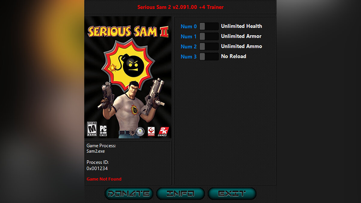 Serious Sam 2 — Трейнер (+4) [2.091.00]