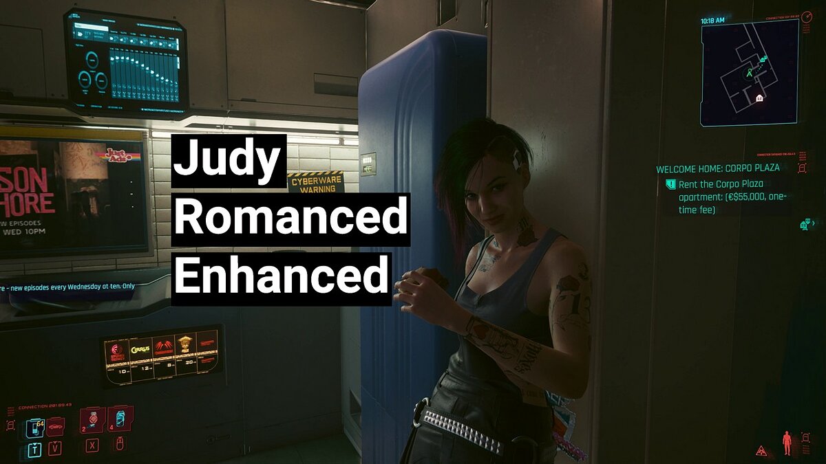 Cyberpunk 2077 — Улучшенный роман с Джуди