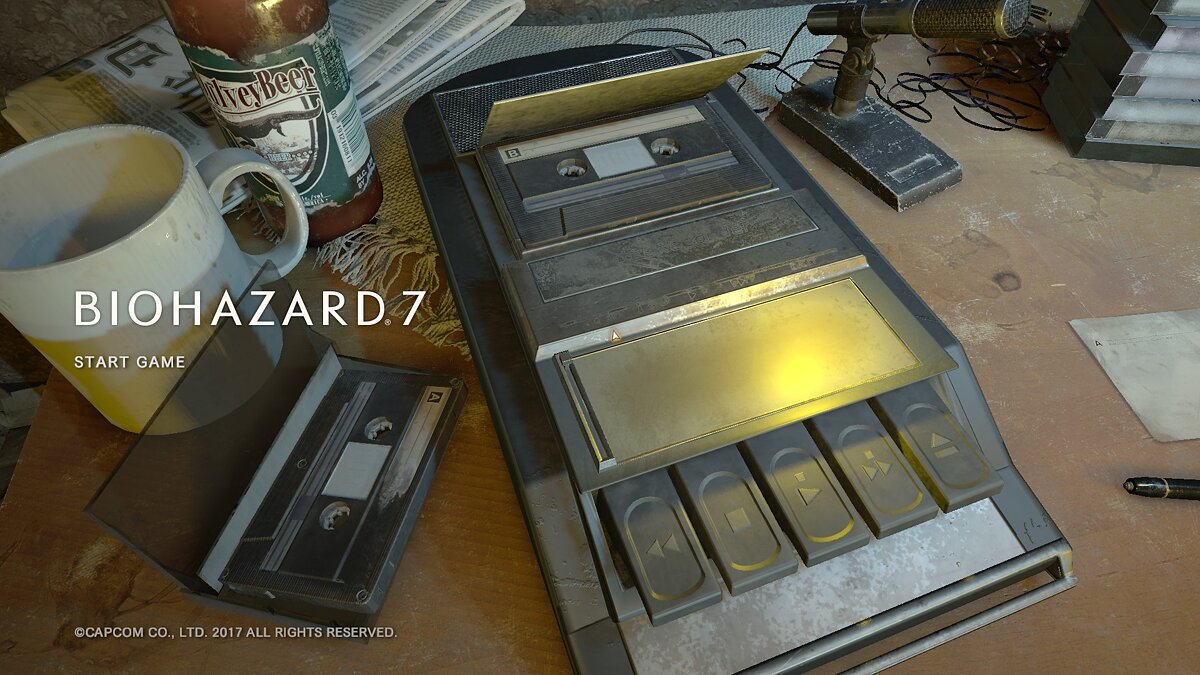 Resident Evil 7: Biohazard — Надпись Biohazard 7 в главном меню