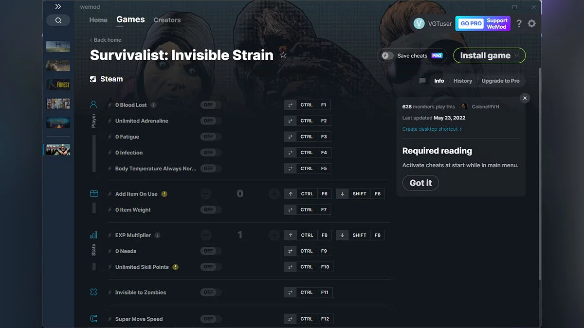 Survivalist: Invisible Strain — Трейнер (+12) от 23.05.2022 [WeMod]