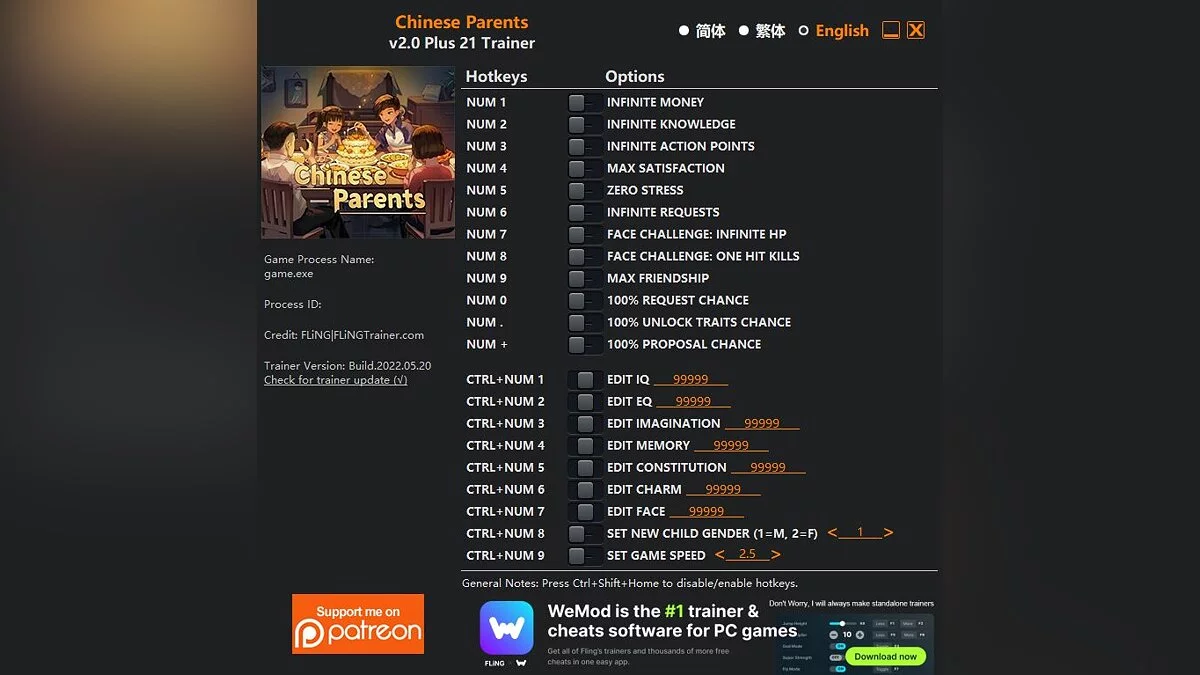 Chinese Parents — Трейнер (+21) [2.0]