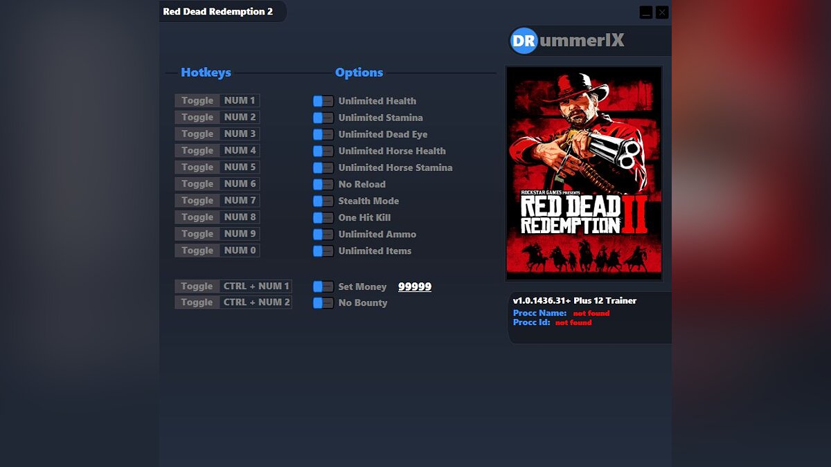 Red Dead Redemption 2 — Трейнер (+12) [Game Version: v1.0.1436.31]