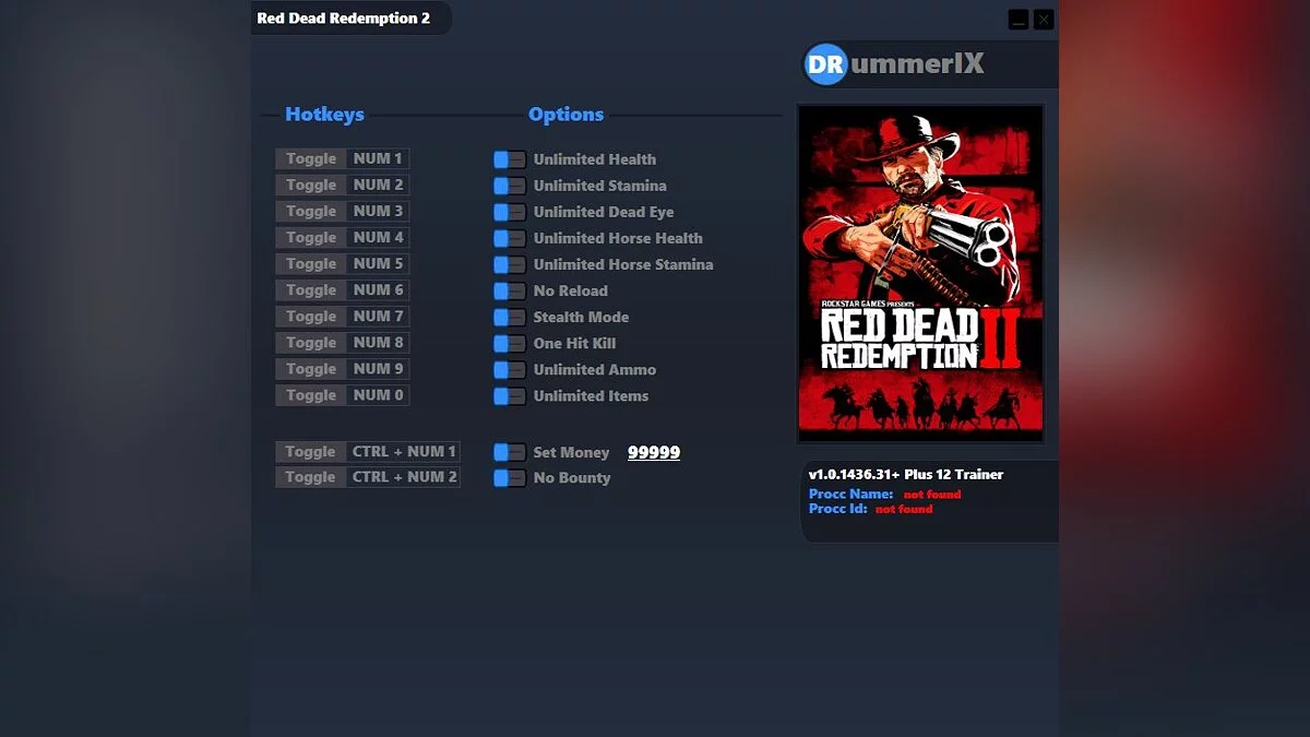 Red Dead Redemption 2 — Трейнер (+12) [Game Version: v1.0.1436.31]