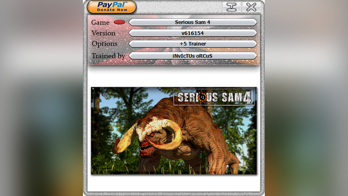 Serious Sam 4 — Трейнер (+5) [616154: GoG]