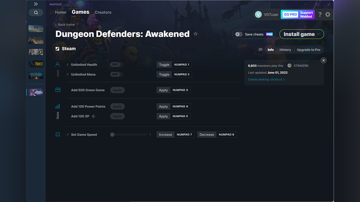 Dungeon Defenders: Awakened — Трейнер (+6) от 01.06.2022 [WeMod]