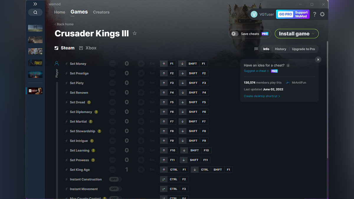 Crusader Kings 3 — Трейнер (+17) от 02.06.2022 [WeMod]
