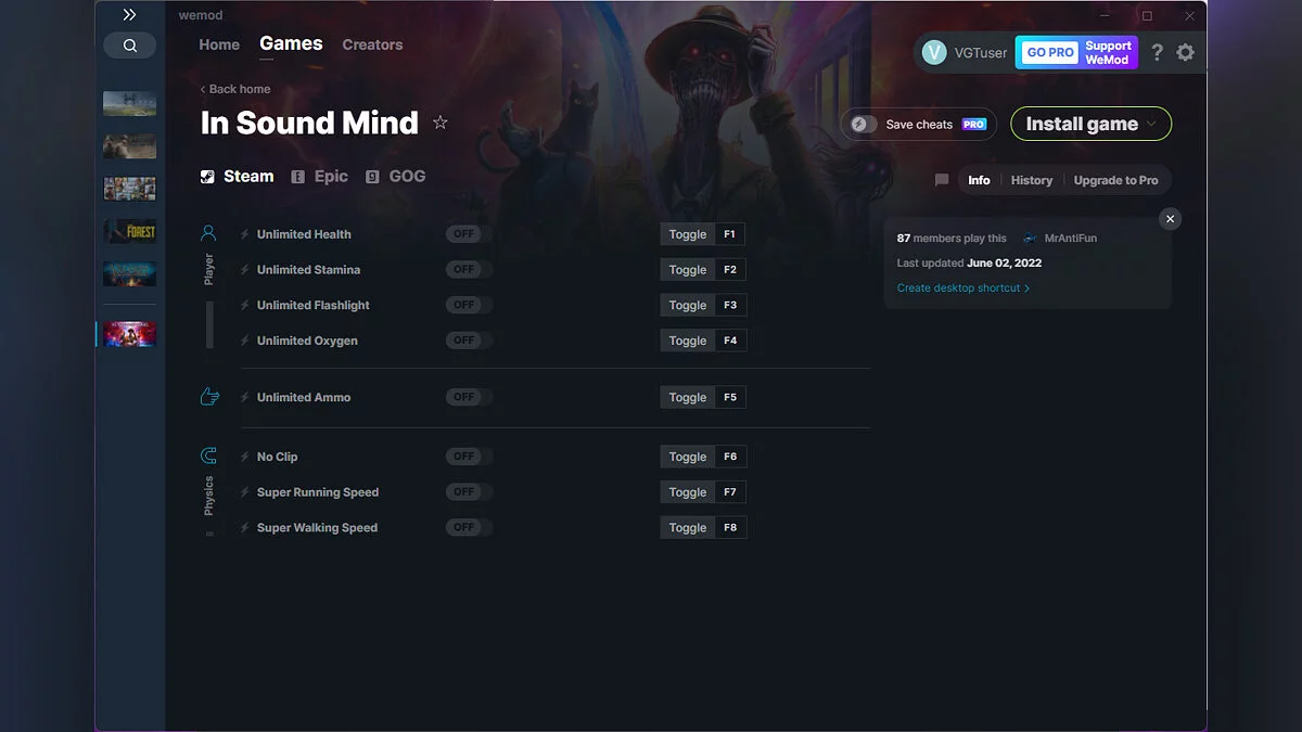 In Sound Mind — Трейнер (+8) от 02.06.2022 [WeMod]