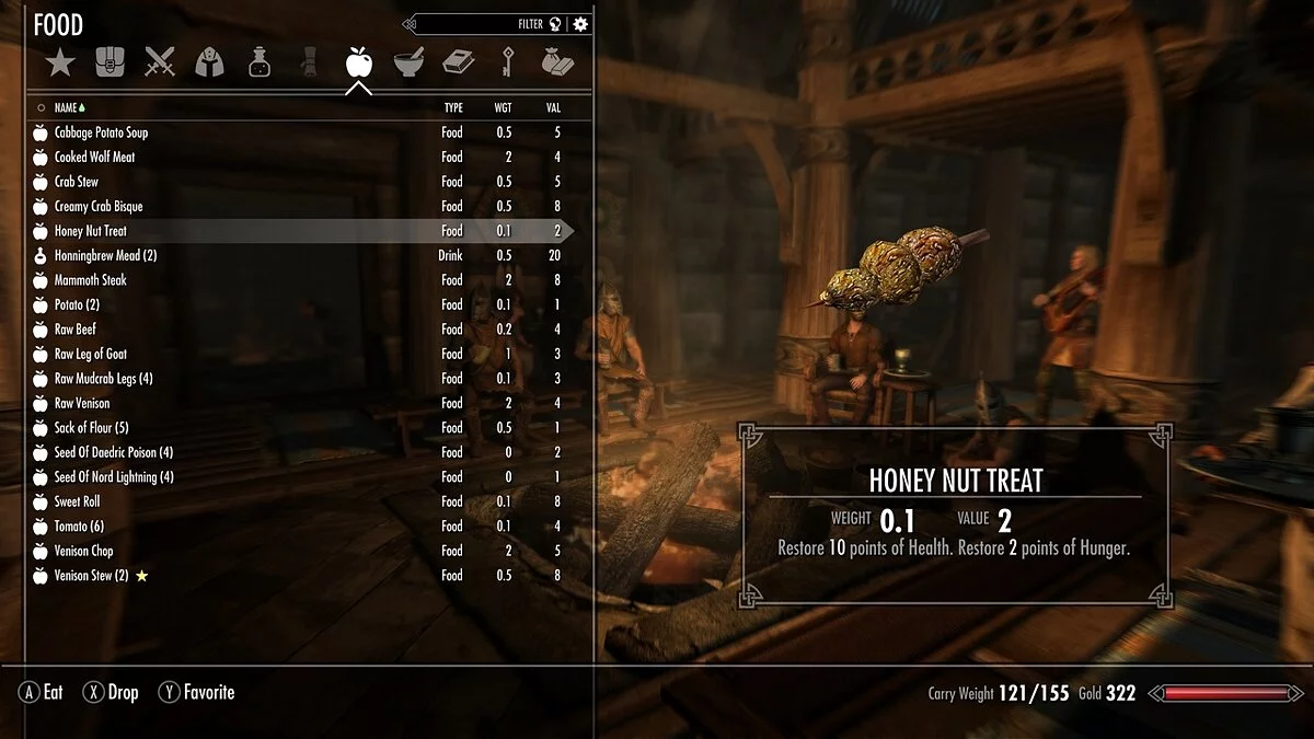 Elder Scrolls 5: Skyrim Special Edition — Еда утоляет голод