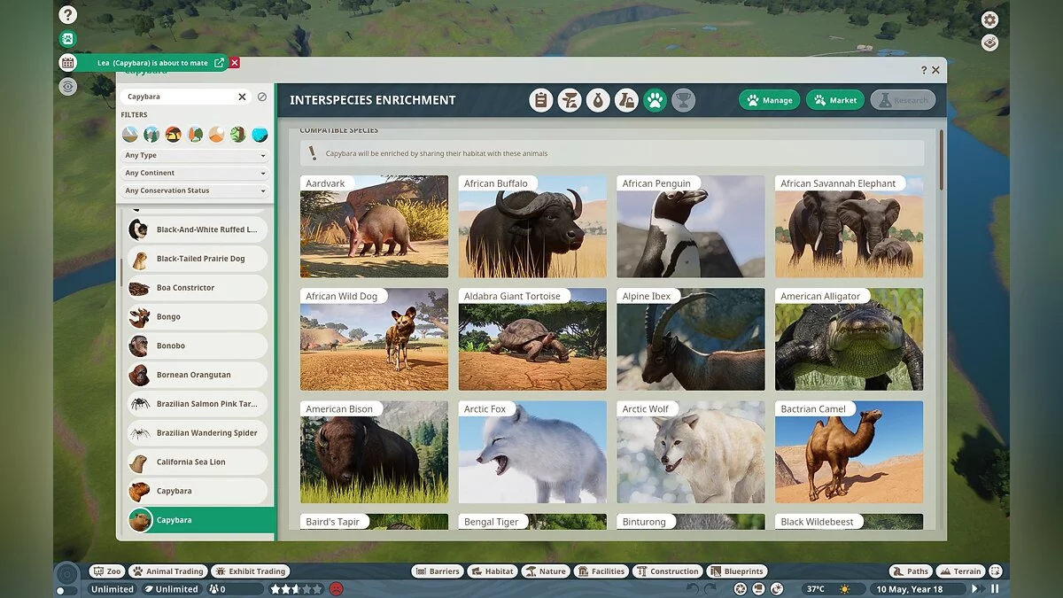 Planet Zoo — Капибара — друг всех