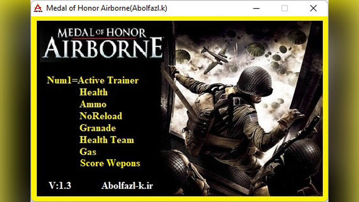 Medal of Honor: Airborne — Трейнер (+7) [1.3]