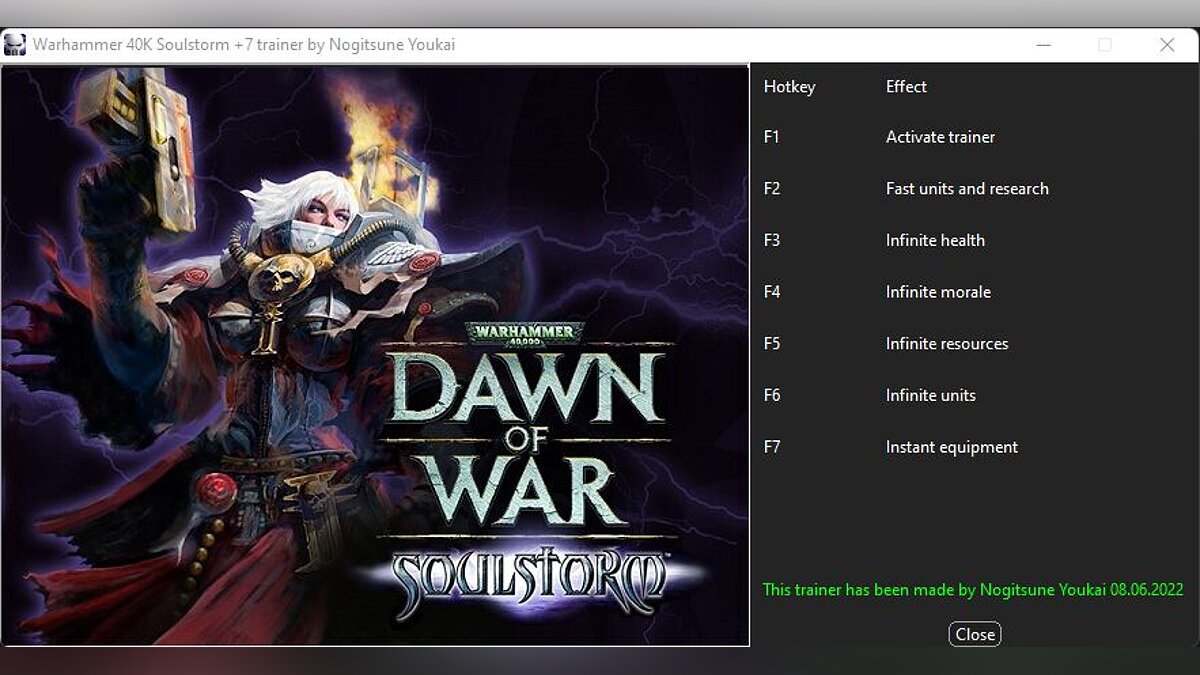 Warhammer 40,000: Dawn of War - Soulstorm — Трейнер (+7) [UPD: 08.06.2022]