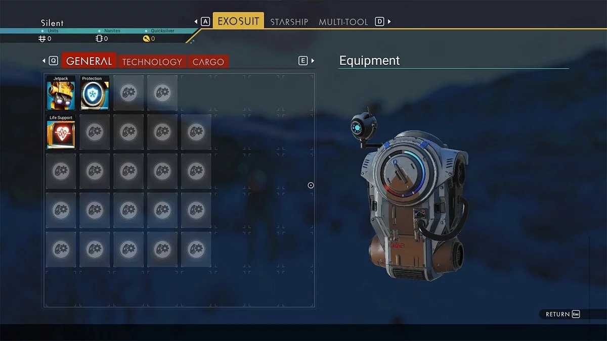 No Man&#039;s Sky — Темный интерфейс