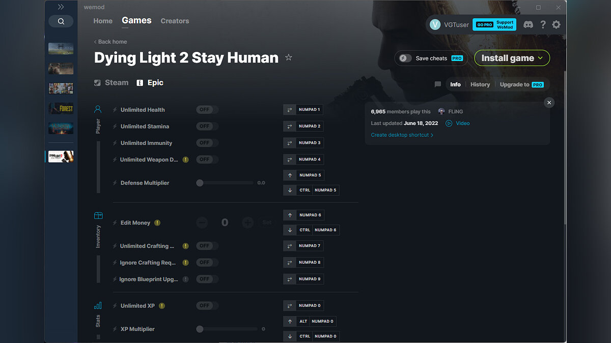 Dying Light 2 Stay Human — Трейнер (+20) от 18.06.2022 [WeMod]