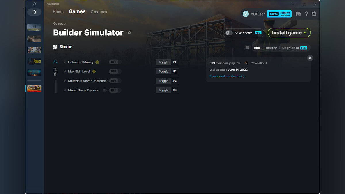 Builder Simulator — Трейнер (+4) от 14.06.2022 [WeMod]