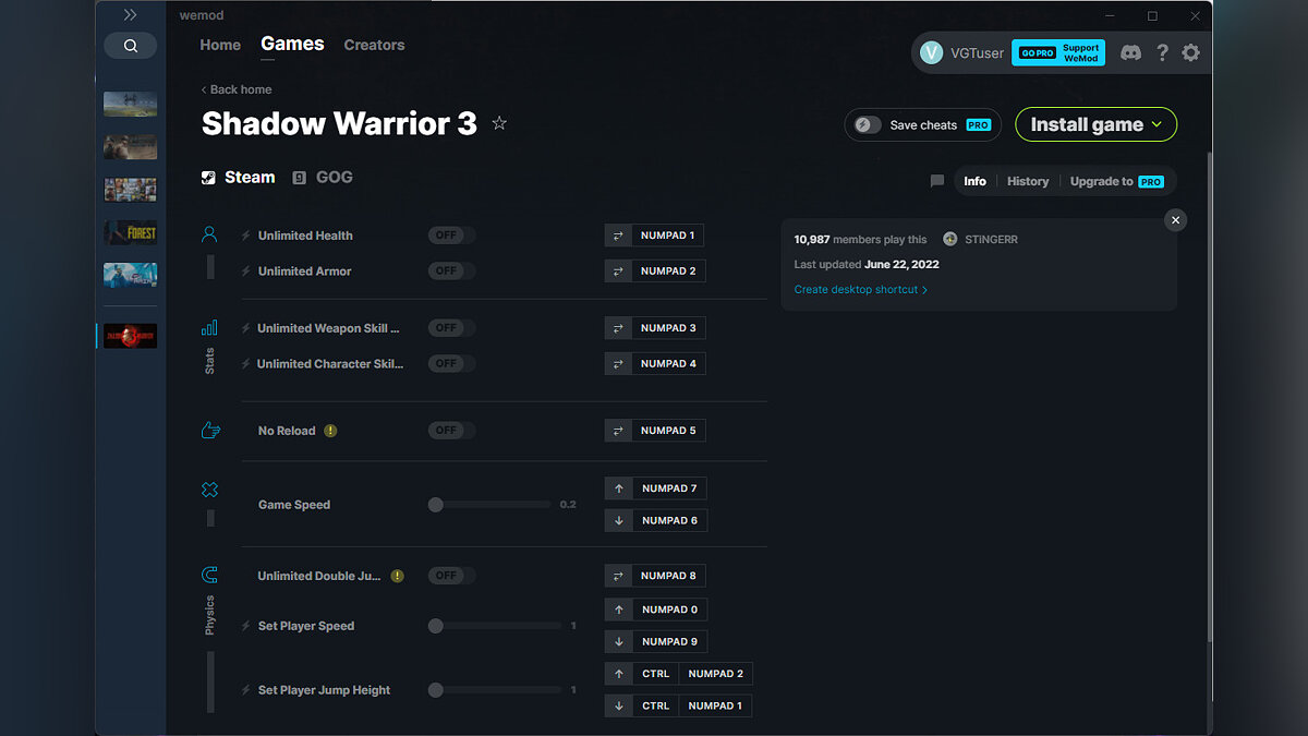 Shadow Warrior 3 — Трейнер (+9) от 22.06.2022 [WeMod]