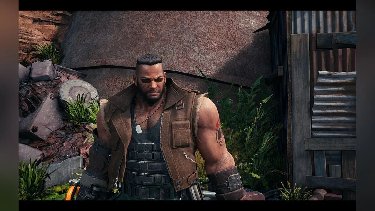 Final Fantasy VII Remake — Баррет с грубыми солнцезащитными очками