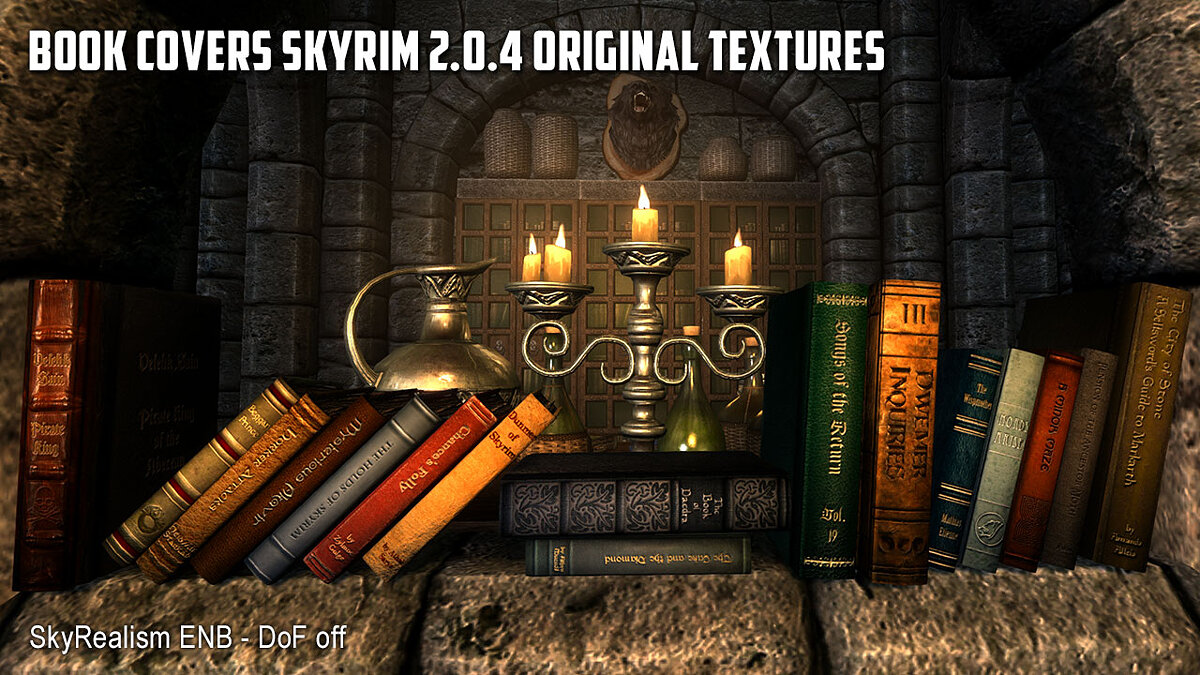Elder Scrolls 5: Skyrim Special Edition — Обложки книг в 4K