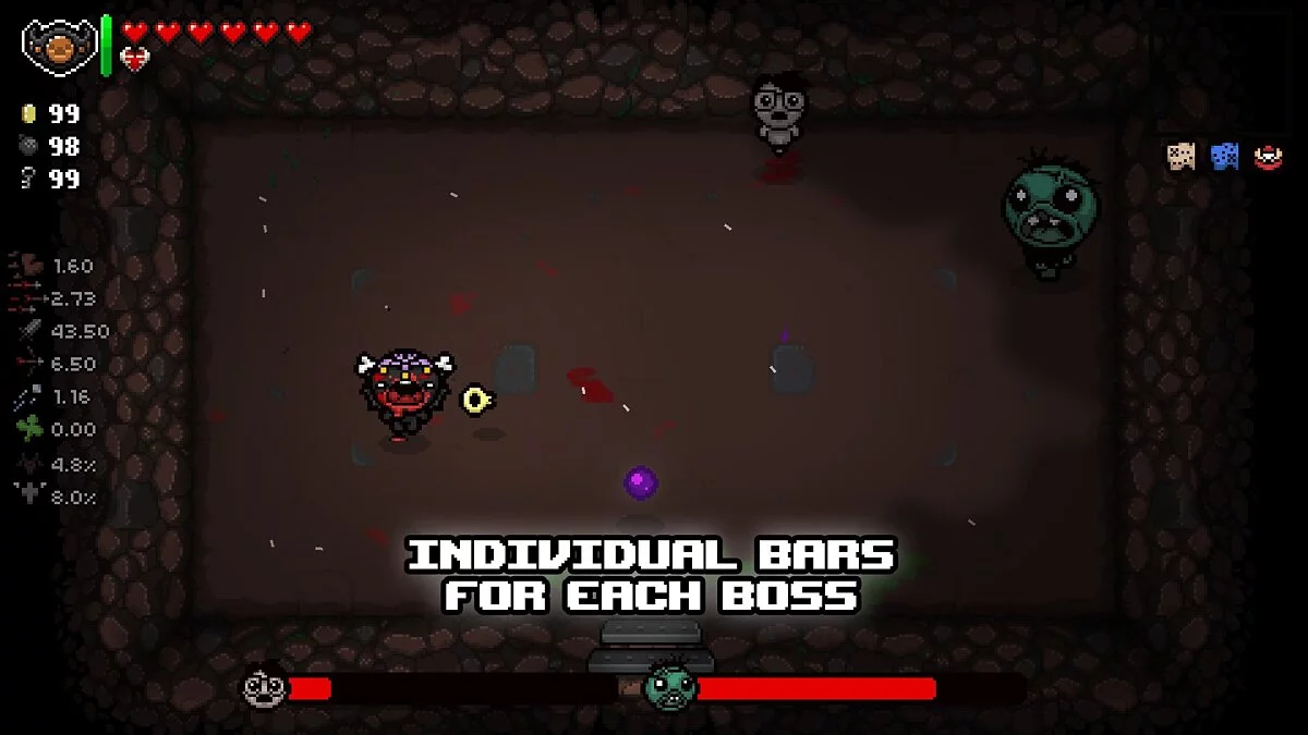 Binding of Isaac: Rebirth — Улучшенные панели боссов