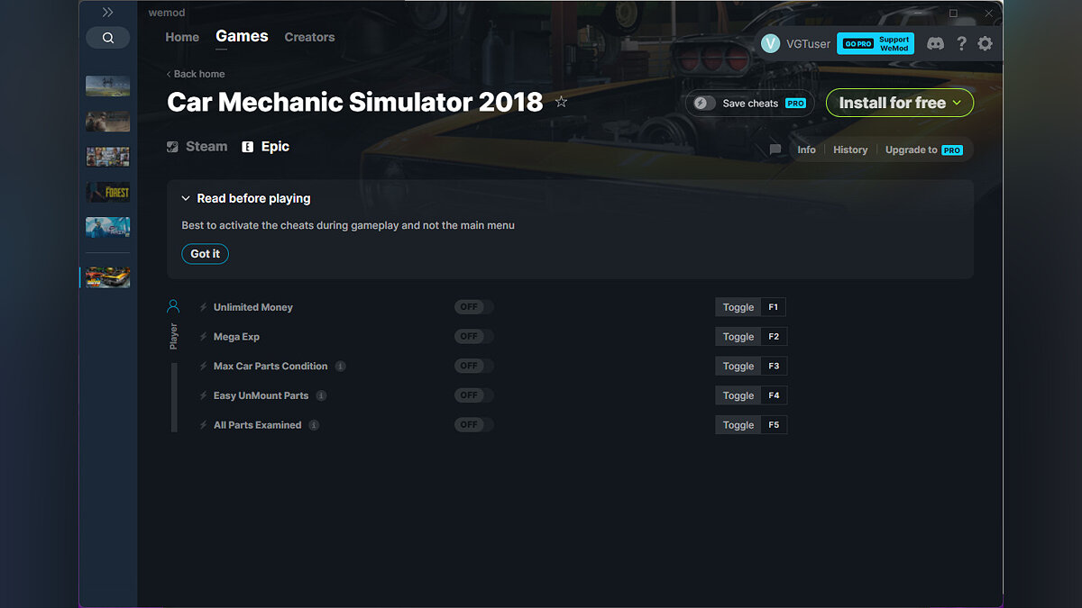 Car Mechanic Simulator 2018 — Трейнер (+5) от 23.06.2022 [WeMod]