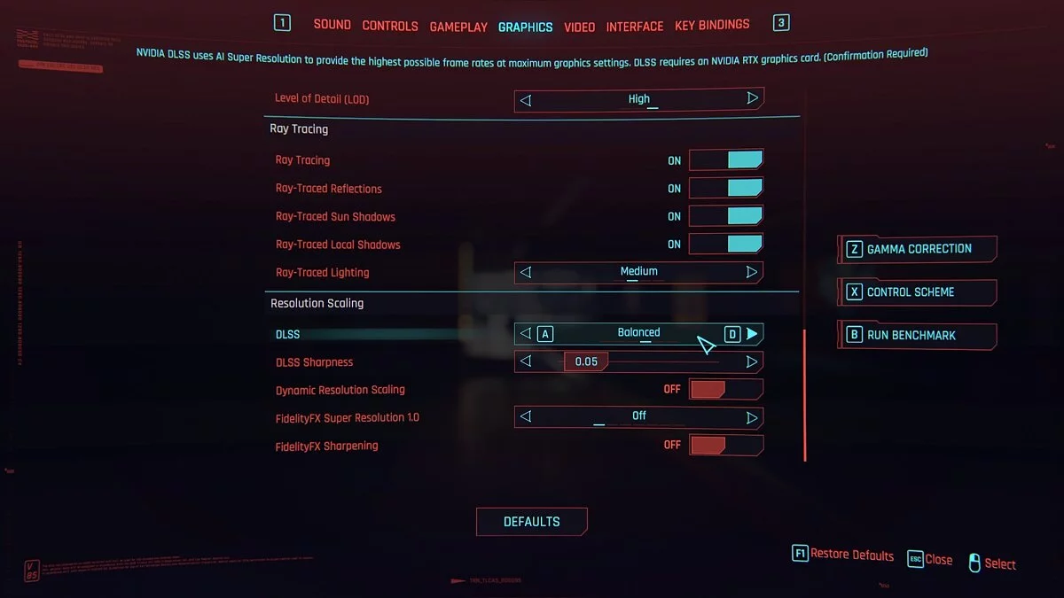 Cyberpunk 2077 — FidelityFx Super Resolution 2.0