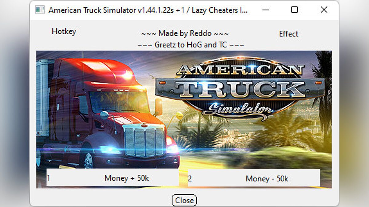 American Truck Simulator — Трейнер (+2) [1.44.1.22s]