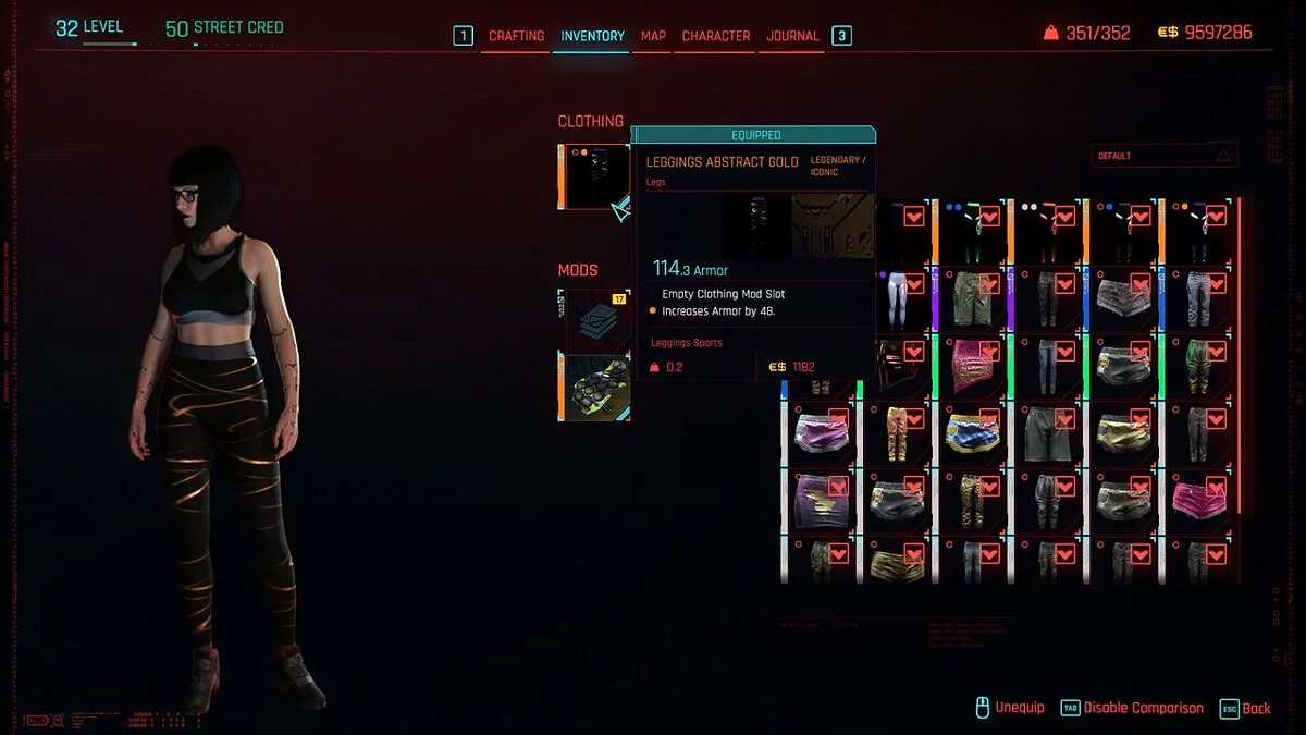 Cyberpunk 2077 — Набор спортивных леггинсов