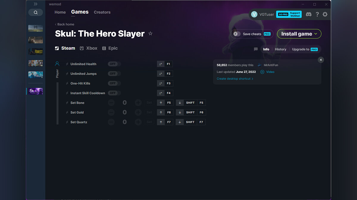 Skul: The Hero Slayer — Трейнер (+7) от 27.06.2022 [WeMod]