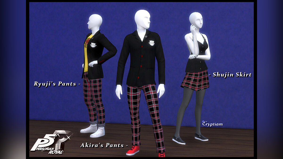 The Sims 4 — Брюки и юбка Академии Шуджин