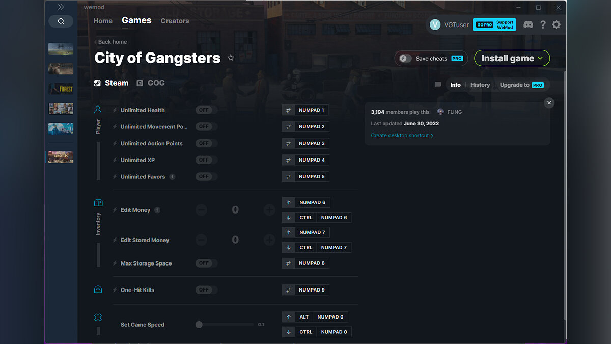 City of Gangsters — Трейнер (+10) от 30.06.2022 [WeMod]