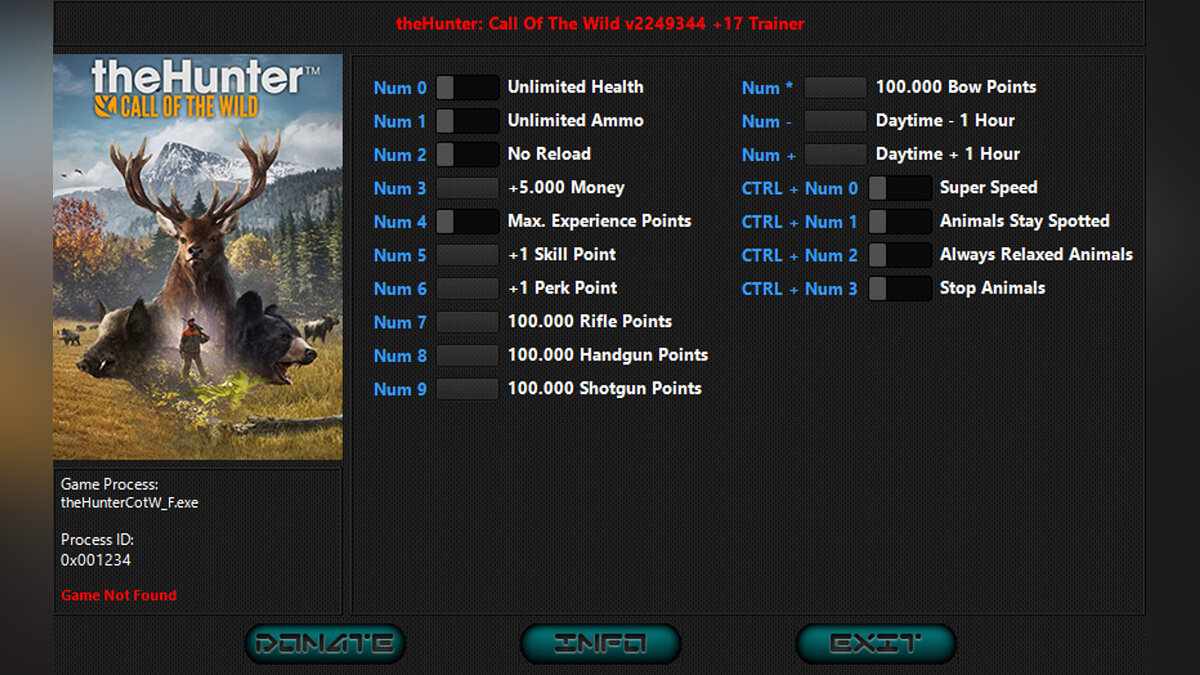 theHunter: Call of the Wild — Трейнер (+17) [2050156 - 2304628: Steam & Epic]