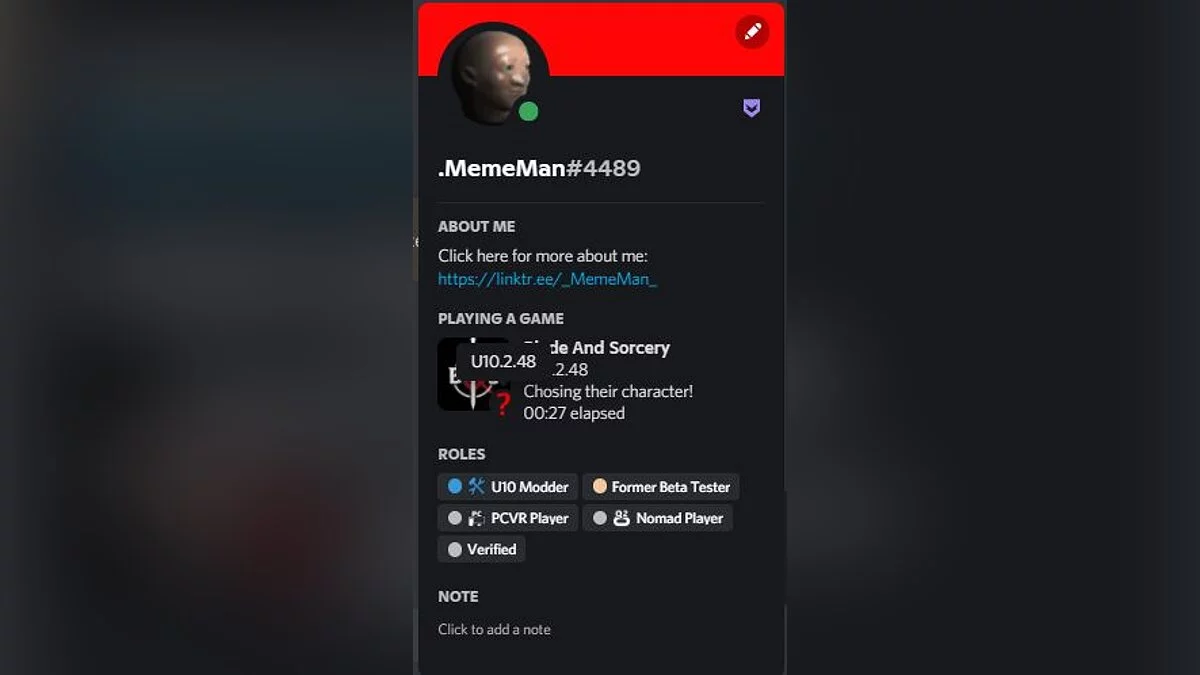 Blade and Sorcery — Интеграция с Discord