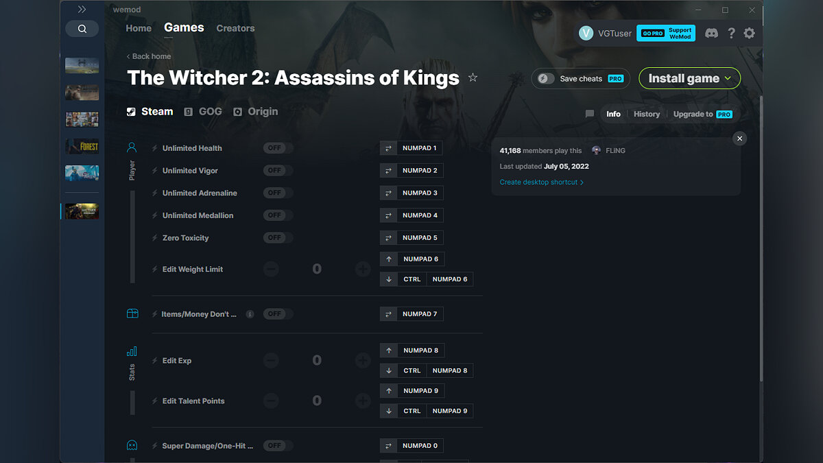 The Witcher 2: Assassins of Kings — Трейнер (+12) от 05.07.2022 [WeMod]