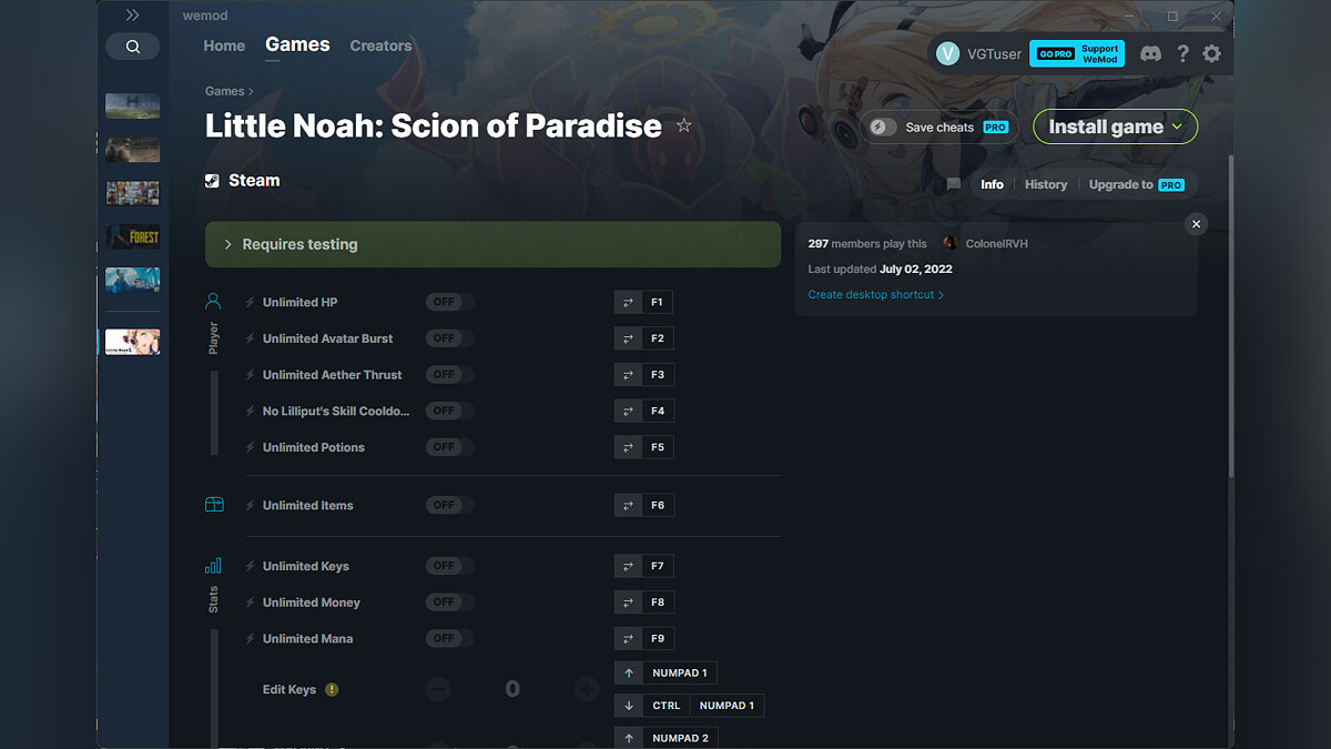 Little Noah: Scion of Paradise — Трейнер (+17) от 02.07.2022 [WeMod]