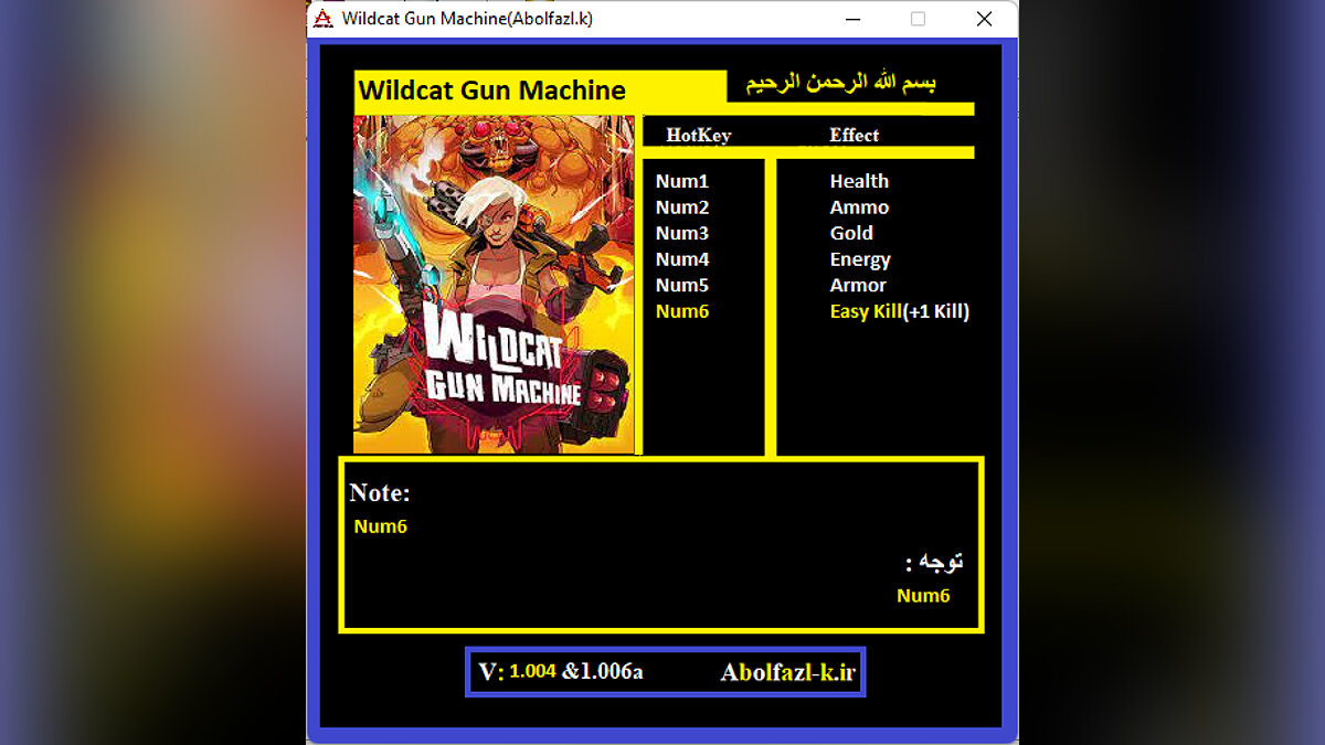Wildcat Gun Machine — Трейнер (+6) [1.004 & 1.006a]