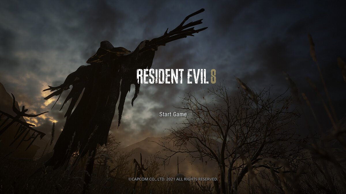 Resident Evil Village — Традиционный логотип титульного экрана