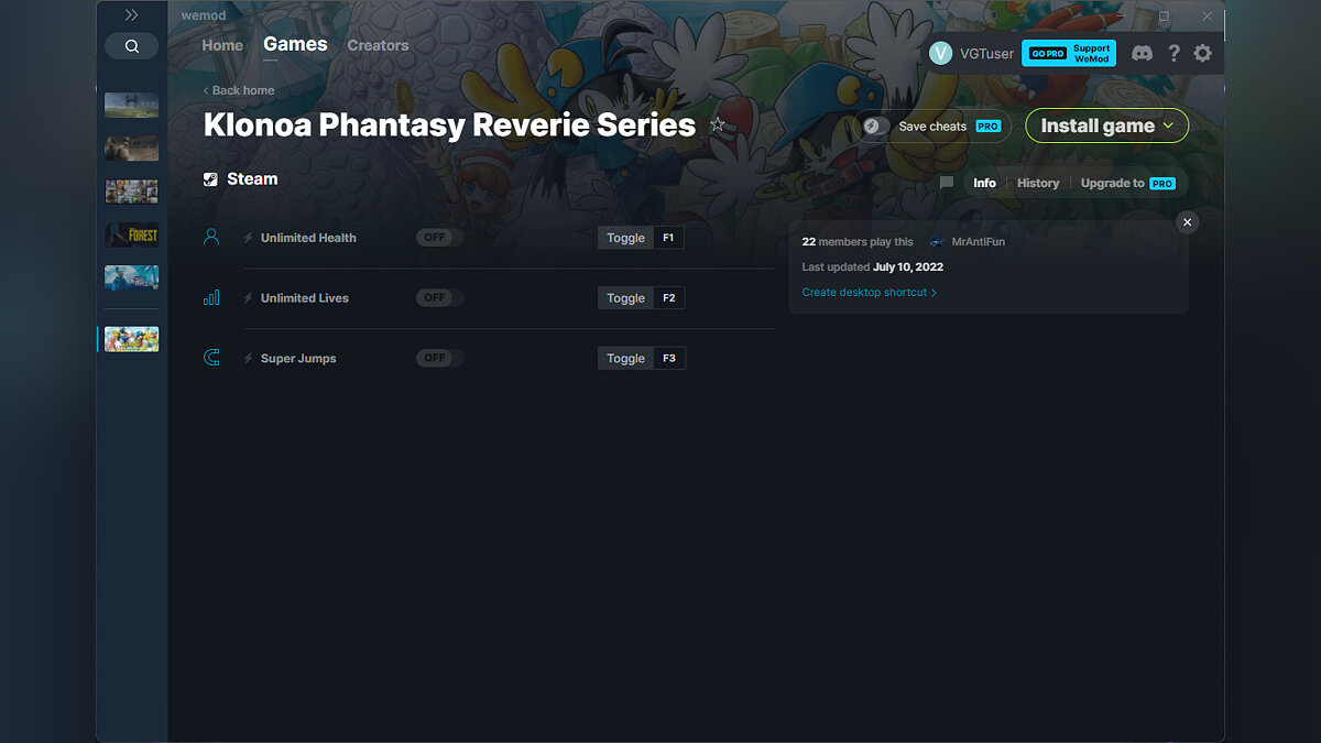 Klonoa Phantasy Reverie Series — Трейнер (+3) от 10.07.2022 [WeMod]