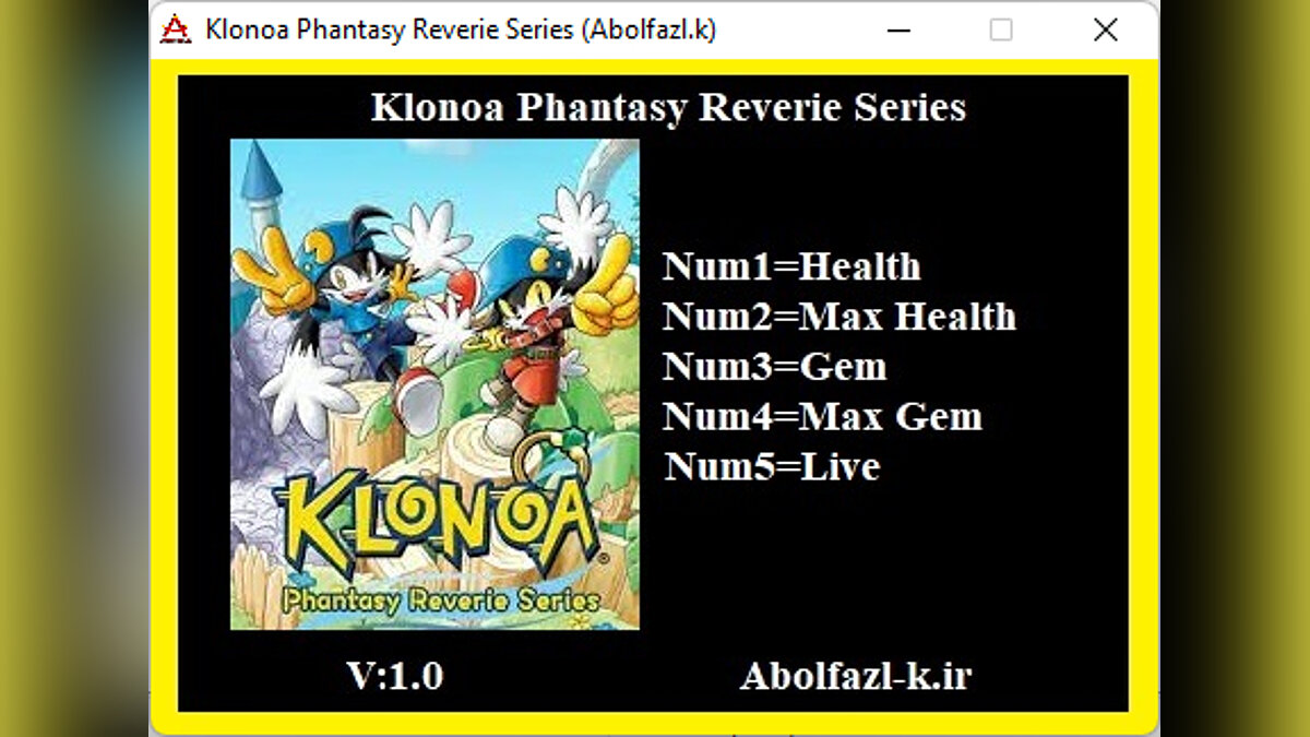 Klonoa Phantasy Reverie Series — Трейнер (+5) [1.0]