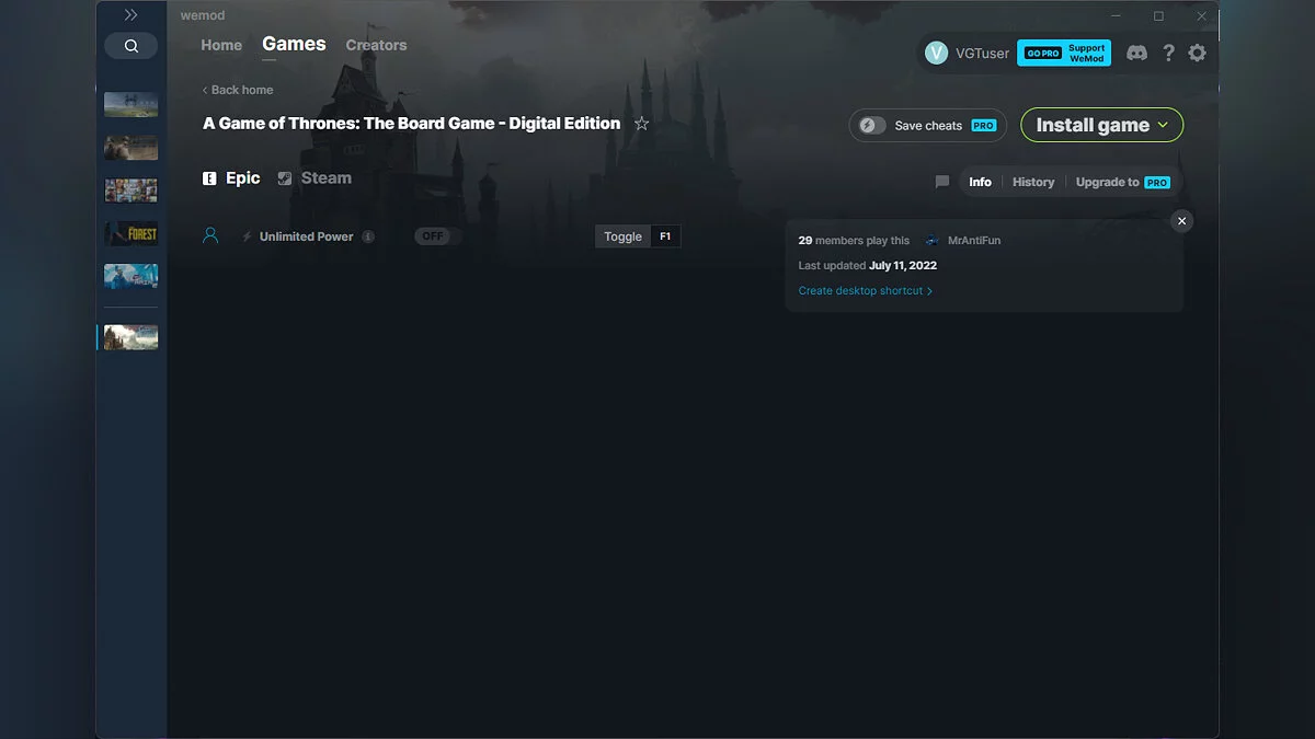 Трейнер (+1) от 11.07.2022 [WeMod]