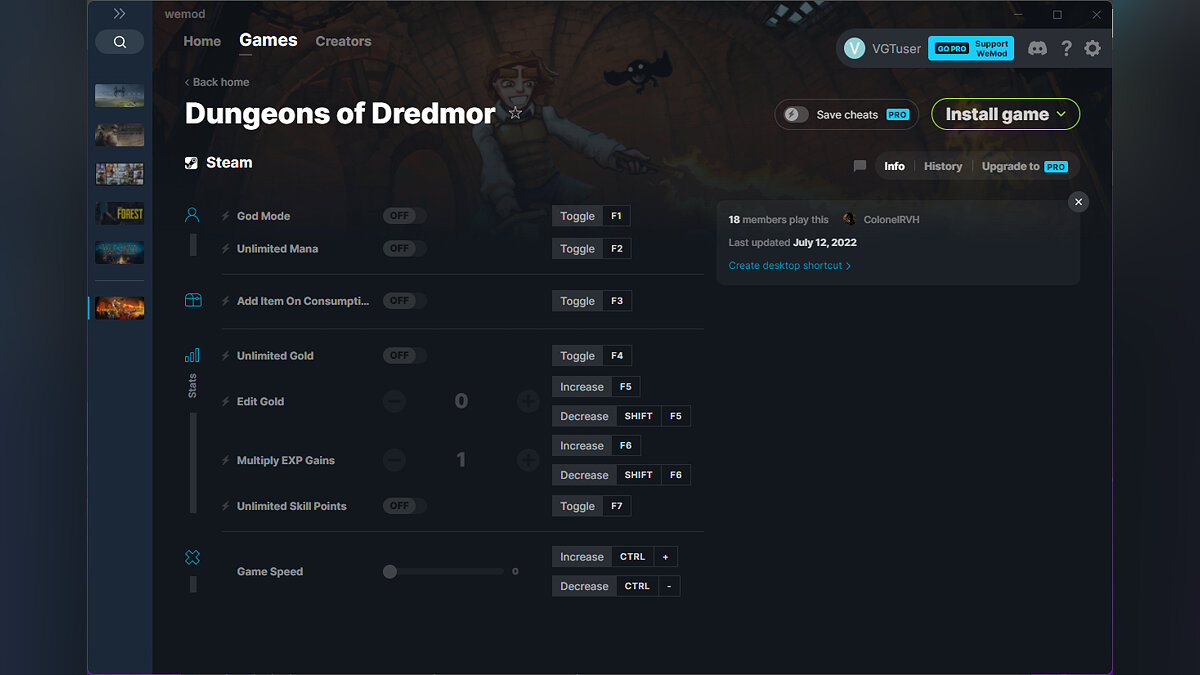 Dungeons of Dredmor — Трейнер (+8) от 12.07.2022 [WeMod]