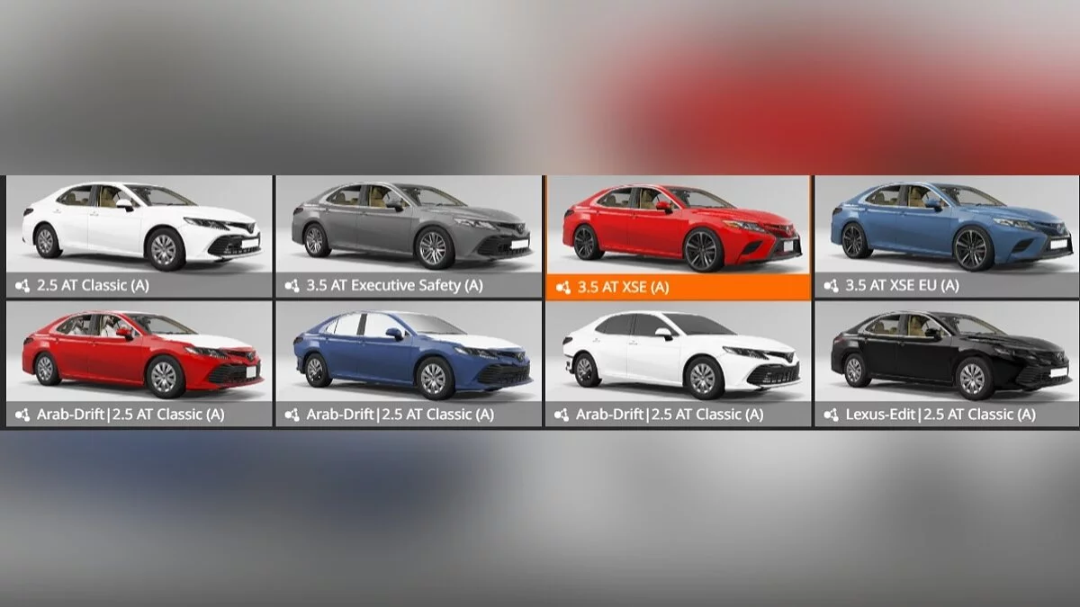 BeamNG.drive — Toyota Camry XV70